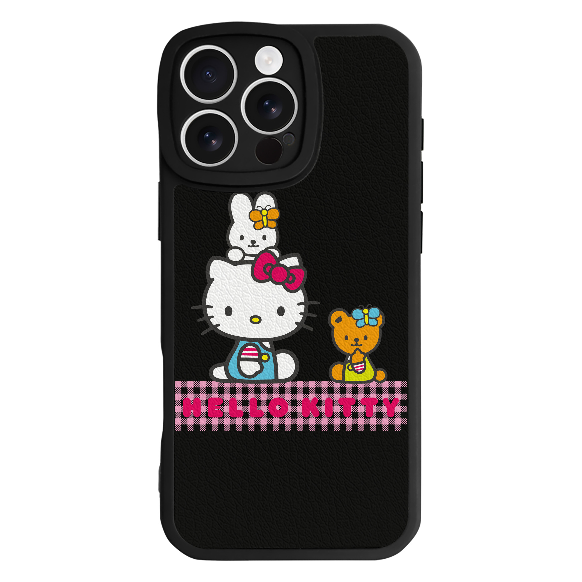 （画像用） Hello Kitty ハローキティ 【iPhone 16シリーズ対応】シリコンスマホケース（レザー調） 材質：シリコン